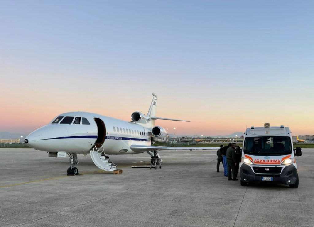 Volo sanitario: neonato in pericolo di vita