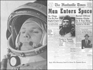 foto giornale "man enters space"