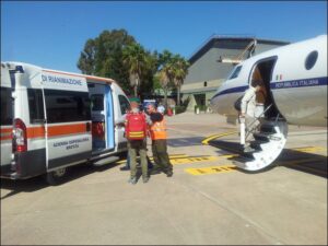 DOPPIO VOLO SANITARIO PER UN FALCON 50 - Aeronautica Militare