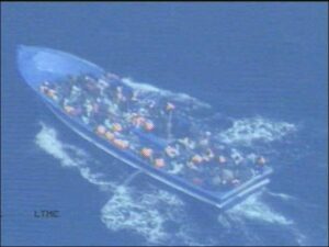 nave di soccorso visione dall'alto