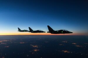 Galatina (LE), addestramento con i nuovi aerei Aermacchi dell'Aeronautica Militare. 2016-10-28 © Massimo Sestini
