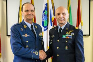On Wednesday the 17th of January 2018, the current Spanish Chief of the Air Staff and head of the European Air Group (EAG) handed over control to the Italian CAS. This handover ceremony took place in the EAG building at RAF Air Command.