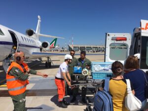 20190809_Neonato in pericolo di vita trasportato con Falcon 50 da Sardegna