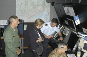 momento di visita in sala di controllo