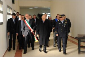 Arrivo del Presidente della Repubblica accompagnato dal Sindaco di Pozzuoli