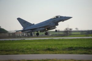 CAPEVAL Eurofighter del 36 Stormo durante una simulazione di scramble