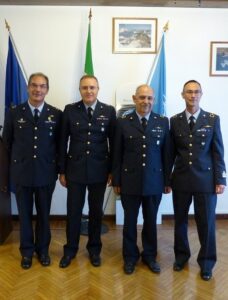 Da destra a sinistra T.Col_. Di DiodatoCol. Ferri CNMCAT.Col_. Emiliani T.Col_. Villa 1C.M.R.