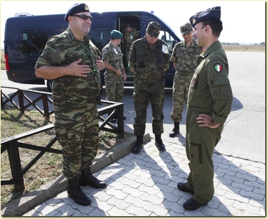 Direttore Logistico NATO di Shape viene accolto dal Col Massucci