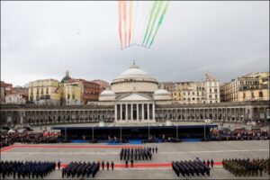 frecce tricolori in volo sopra il vaticano