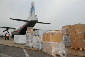 Gli aiuti inviati per il supporto logistico e per sostenere la popolazione