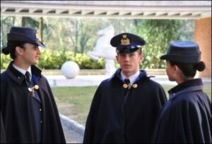 Gli allievi della Scuola Douhet con la loro uniforme