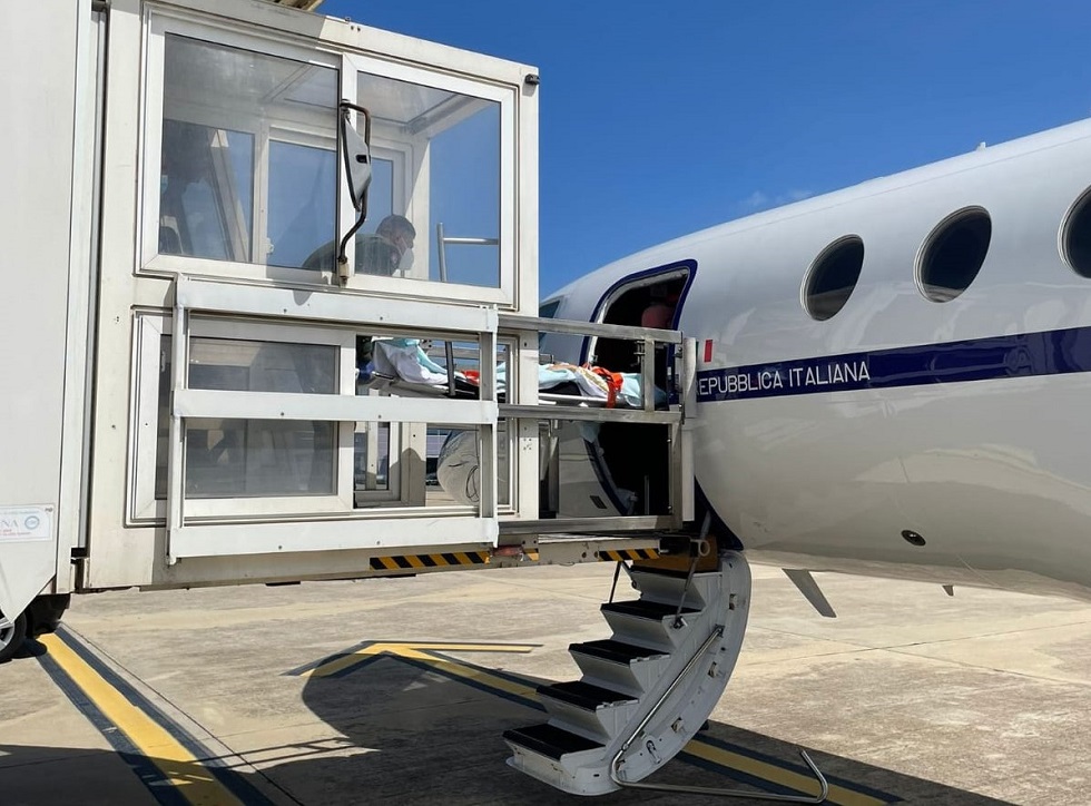 scarico soccorso aereo