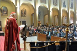 Il Card Scola durante lomelia