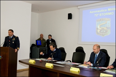 Il Col Masi durante la presentazione degli avvenimenti del 50ennale