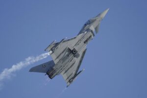 Il Velivolo Eurofighter 2000 del RSV durante una manifestazione aerea