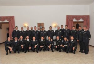 Il padrino del corso Gen. B.A. Salamida con i piloti del 20 Gruppo e i g raduandi