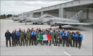 Il personale italiano al termine dell'esercitazione