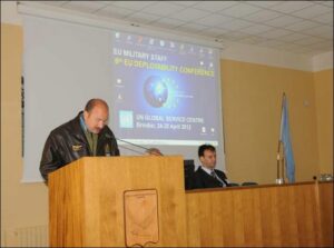 Il saluto del Colonnello Degiuli ai partecipanti alla conferenza
