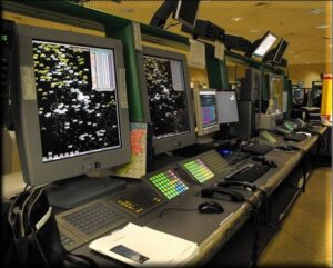 panoramica interna sala di controllo