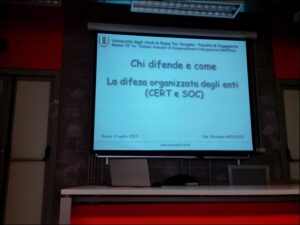 Immagine del seminario tenuto dal Cap Mendico