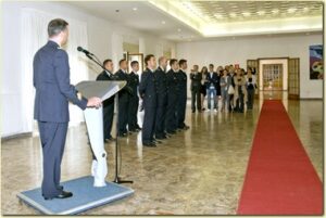 Momento dell intervento del Colonnello Volpari