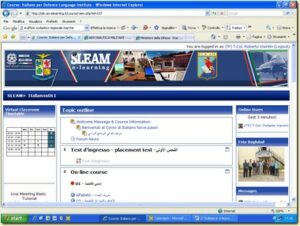 Pagina di benvenuto al corso elearning ditaliano SLEAM