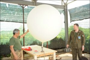 Preparazione del pallone aerostatico