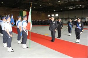 Saluto ai Reparti schierati da sx gen Tosi gen Nordio col del bene col di pietro