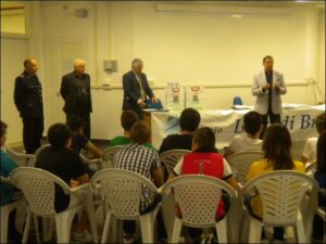 Un momento della Cerimonia di Premiazione da sinistra Col Ferri Dr Nardone Dr Furgiule e Amm Baggioni