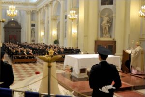 Un momento della celebrazione della Santa Messa