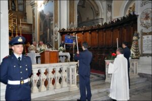 Un momento della celebrazione relegiosa