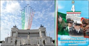 locandina giorno dell'unità nazionale e giornata delle forze armate