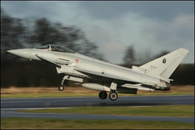 un eurofighter del 4 stormo al tlp di florennes