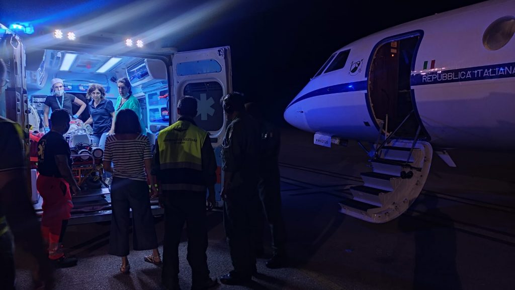 Trasporto sanitario con velivolo dell'Aeronautica Militare