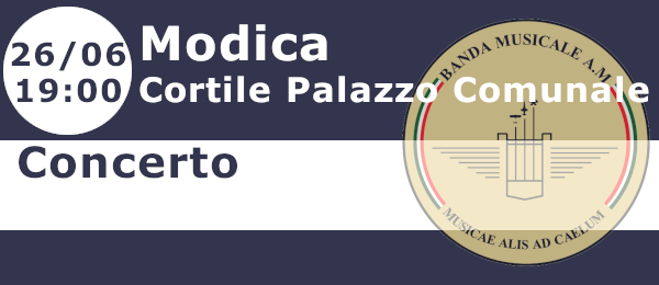 Concerto Modica 26 Giugno 2026