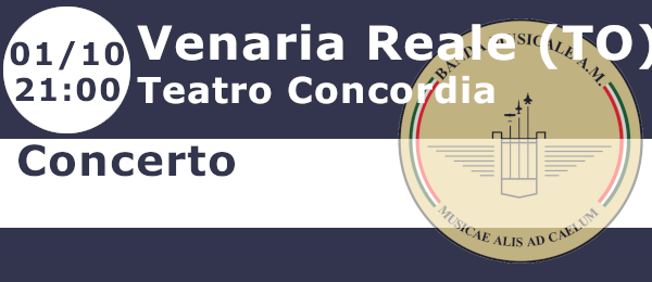 Concerto Venaria Reale Primo Ottobre 2026